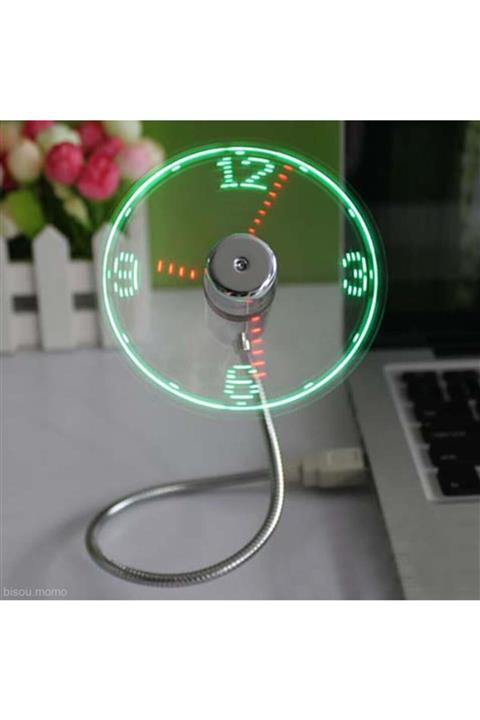 Technoi Mini Usb Saat Göstergeli Fan