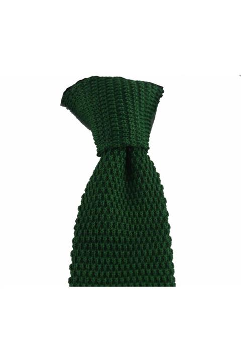 Brianze Yeşil Renk Örgü Kravat Ok-14
