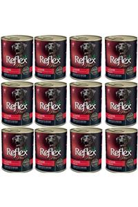 Reflex Plus Kuzulu Et Parçacıklı Köpek Konservesi 400 gr 12 Adet