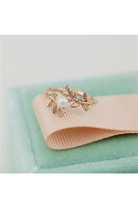 SANYA TAKI 925 Ayar Gümüş Helen Inci Yüzük