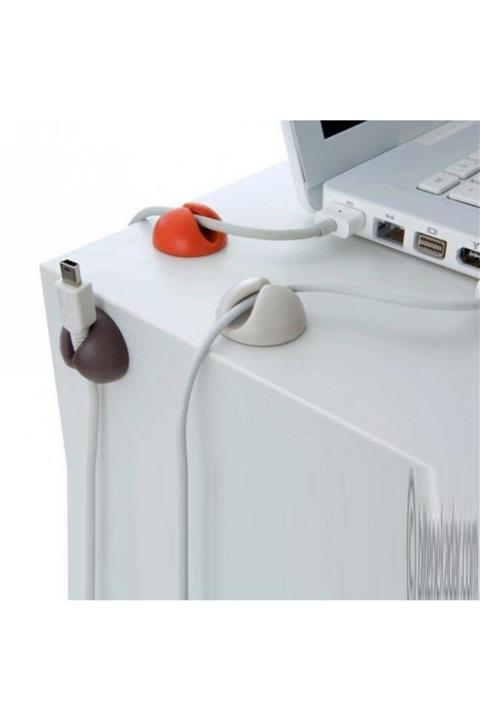 FırsatVar Yapışkanlı Plastik Kablo Tutucu Sabitleyici Aparat 6adet