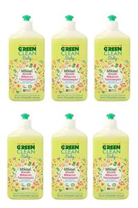 Green Clean Organik Portakal Yağlı Baby Biberon Emzik Temizleyici 500 ml - 6'lı Set