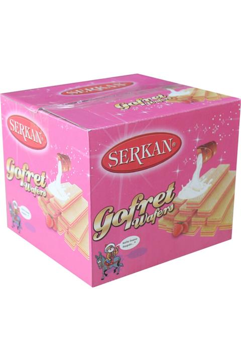 SERKAN GOFRET Serkan Çilekli Gofret 800 gr X 8 Adet