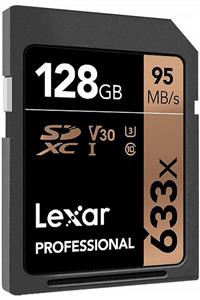 Lexar 128 gb 633x U3 V30 4k Sd Hafıza Kartı (95mb/s)