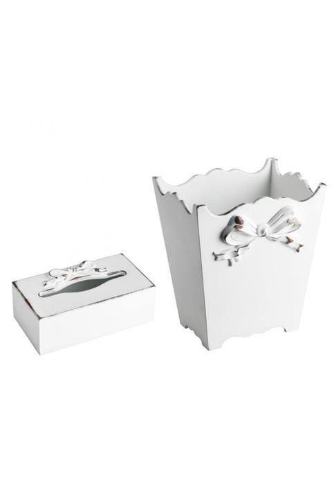 Porio Pr94-1005-Beyz Eskitme Kurdlalı Ahşp Gazetelik Peçetelik Set