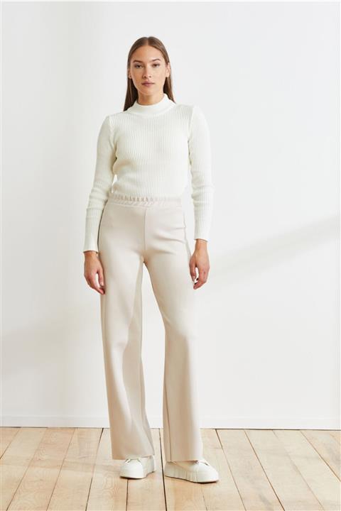 TERZİ DÜKKANI Kadın Taş Asel Scuba Bol Pantolon