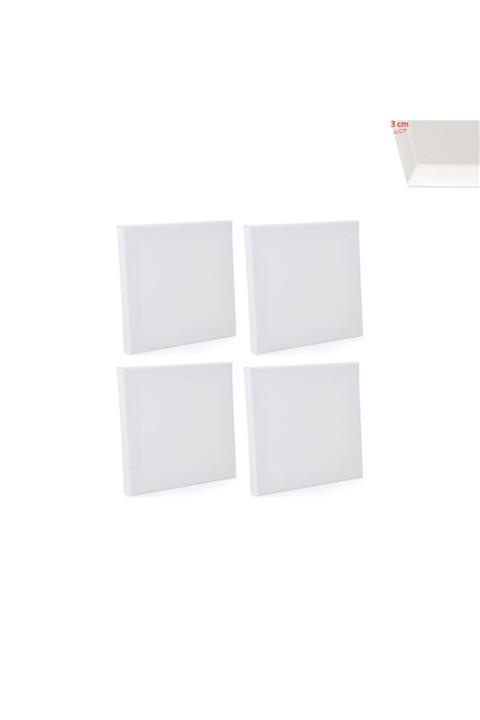 Tahtakale Hobi 10x10 Cm Kalın Kenarlı Arkadan Zımbalı Tuval 4 Adet