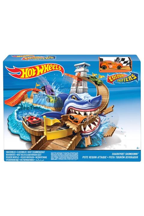 HOT WHEELS Renk Değiştiren Araçlar Sharky Oyun Seti - Köpek Balığı Temalı Bgk04