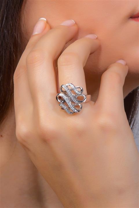 Glint Point Sonsuzluk Model Bayan Gümüş Yüzük