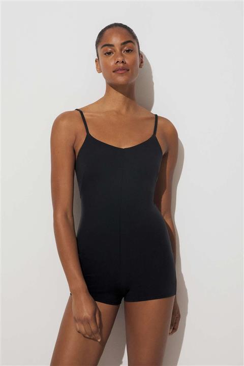 Oysho Kadın Siyah Comfortlux Hot Pants Tulum