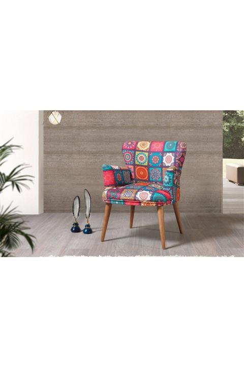 PİAEVİ Lina Patchwork Tekli Koltuk