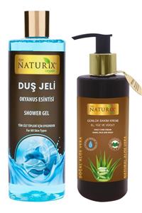 Ilgaz Naturix Organix 2'li Okyanus Esintisi Duş Jeli 400 Ml Ocean Duş Jeli + 250 Ml Aloe Vera El Yüz Vücut Nemlendiricisi