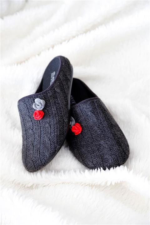 Muya Kadın Siyah Anatomik Taban Ev Terliği