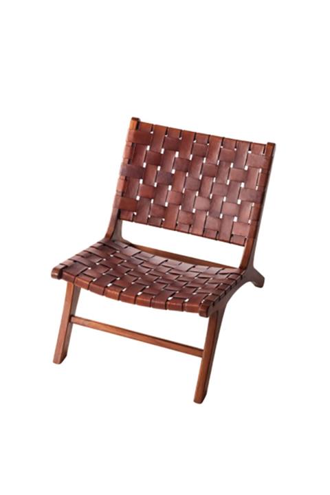 sohomanje Gerçek Deri Ahşap Berjer Örgü