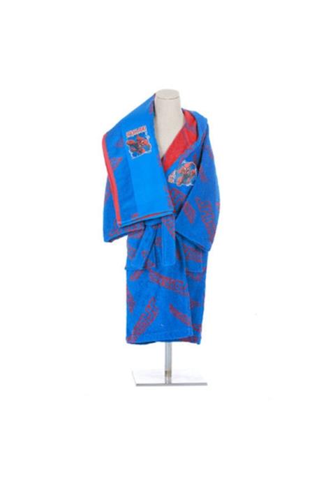 Özdilek Erkek Çocuk Mavi Bornoz Havlu Seti