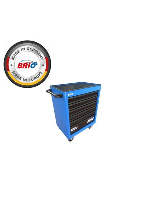 BRIO Hareketli Takım Dolabı 6 Çekmece Xl 256 Parça Mavi Dolu