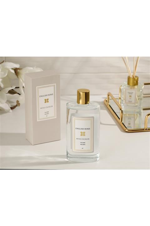 English Home Beyaz Çiçekler Kolonya 80° 200 ml Bej