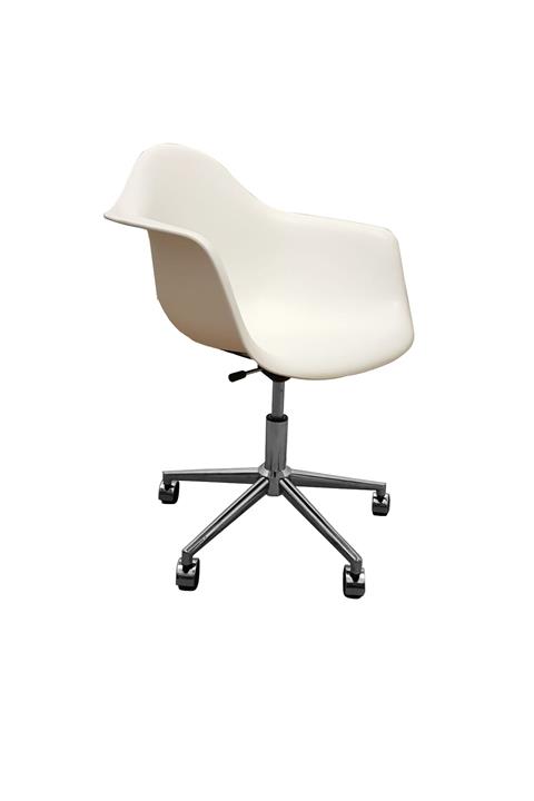 Dorcia Home Kolçaklı Ofis Sandalyesi Çalışma Koltuğu Ofis Koltuğu Beyaz