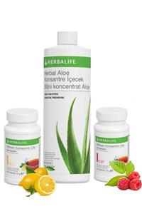 Herbalife Ödem Atıcı Seti Ahududu Limon 50gr Çay Aloe Vera Içeceek 473ml