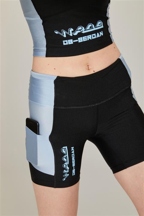 DB BERDAN Kadın Mavi Siyah Runner  Bisikletçi Tayt