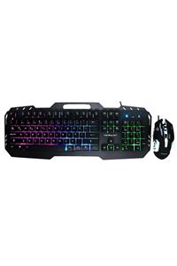 TeknoDuvar W200 Rgb Işıklı Q Klavye + Mouse Oyuncu Seti Kablolu