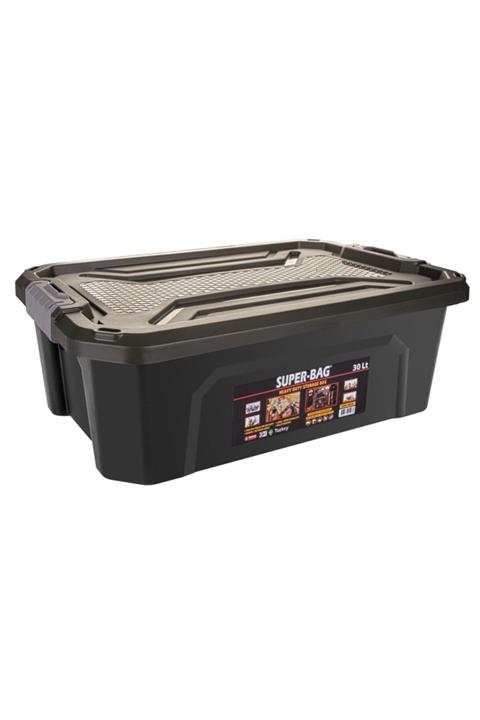Süper Bag Asr-4044 Superbag Saklama Kutusu Renkli Kapak 30 Lt Bahçe Sandık Depolama Kutusu