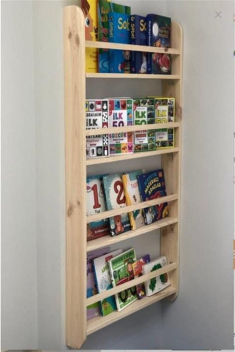 TEDA Ahşap Çocuk Odası Montessori Duvar Rafı