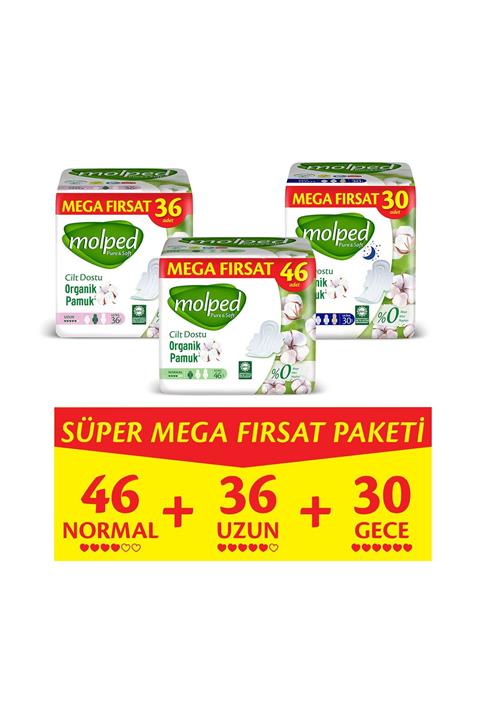 Molped Pure&soft Hijyenik Ped Süper Mega Paket 112 Adet