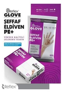 Florex Reflex Pudrasız Şeffaf Poşet Eldiven Pe+ 100 Adet Standart Tek Beden