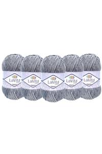 LaVita Yarn Velurex 6019 Kadife Simli Ip (5'li Paket) / Örgü Iplik