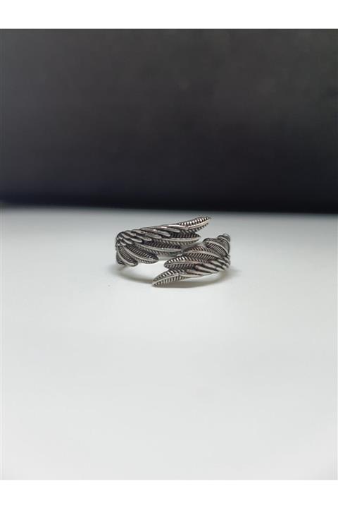 Dark Moon Accessories Unisex Angel Wing Kanat Çelik Yüzük