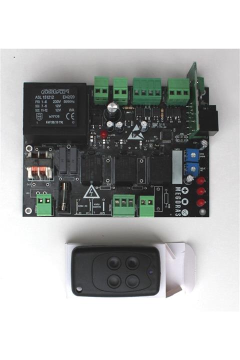 MEGORAS TEKNOLOJİ Megoras Adc102 2 Kumandalı Set - Otomatik Kayar Kapı Kontrol Kartı