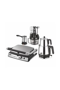 GOLDMASTER GM-7713 HÜRREM Çeyiz Seti (inox) (Blender Seti, Çay Makinesi, Tost Makinesi, Cezve)