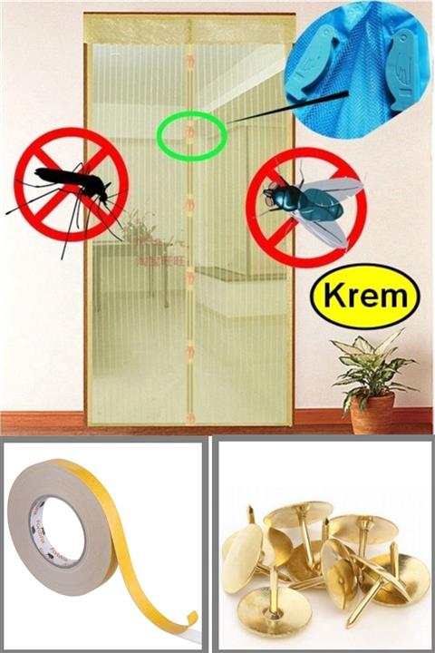 Neler Geldi Neler Mıknatıslı Kapı Sinekliği Sineklik Mıklatıslı Kapı Tülü Sineklik Perde 90*210 5 Mt Çift Taraflı Bant