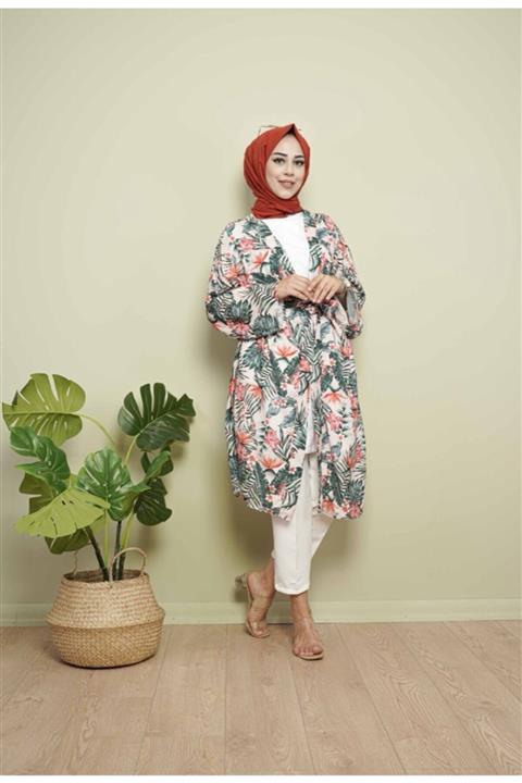 BUTİKSE Uzun Yapraklı Kimono