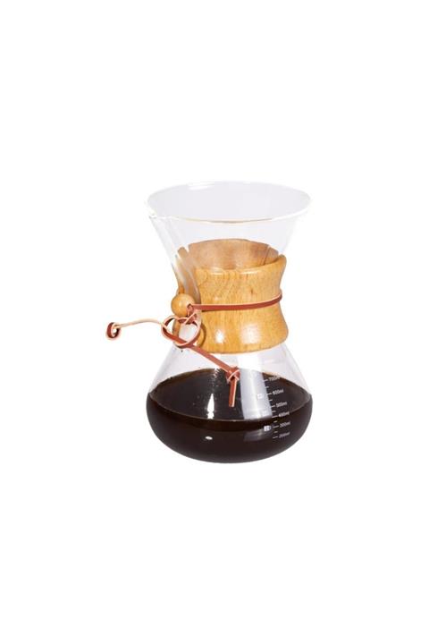 Biradlı Chemex Cam Çay Kahve Demleme 800 Ml.