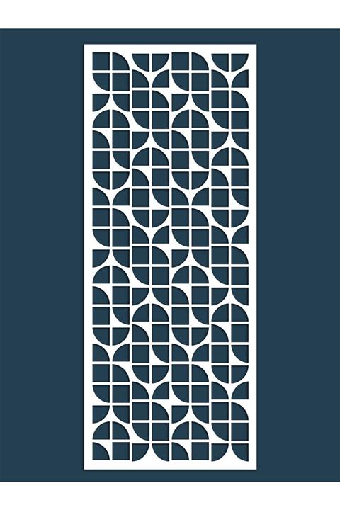 Liar Dekor Liar Ahşap Seperatör (Paravan) - KSP-73 - (10 mm) - (100 cm x 210 cm) - (Beyaz)