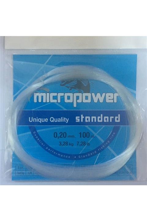 micropower M.power Standard 100mt Beyaz Poşet Misina 0,20/0,25/0,30/0,35mm