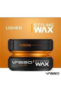 Vasso Men Tüm Saç Tipleri Için Parlaklık Ve Güçlü Tutuş Kazandıran Wax - Usher Pro Aqua 150 ml