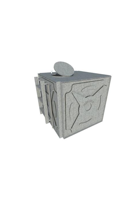 Mekser 1.26 M³ Galvaniz Prizmatik Modüler Su Deposu