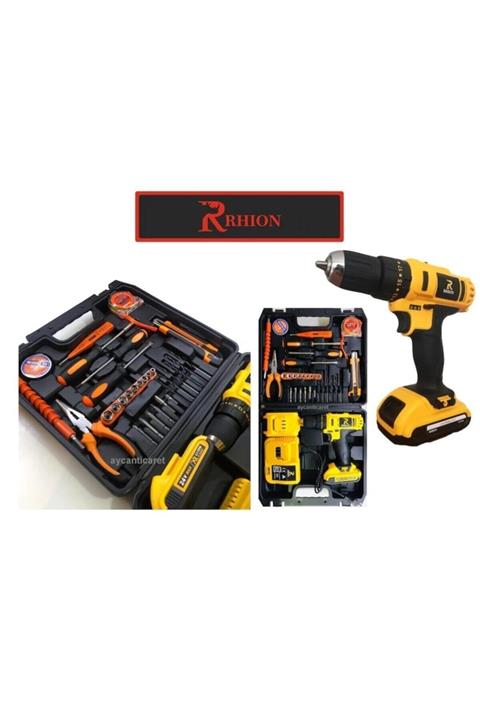 RHION 2020 Serisi Lı-on Darbeli Akülü Şarjlı Matkap + 30 Parça Set