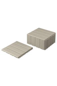 GUNBO OUTDOOR Parke Balkon Teras Yer Döşemesi, Bej ( 30 X 30 Cm 9 Adet ) 0.81 M2