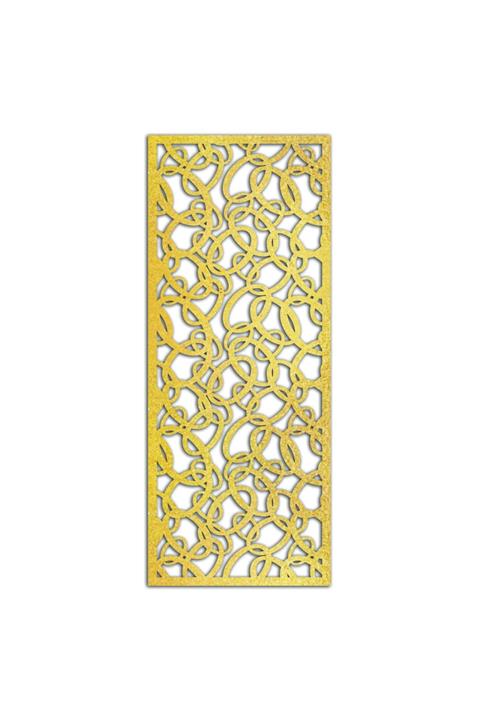 Liar Dekor Liar Ahşap Seperatör (Paravan) - KSP-31 - (18 mm) - (85 cm x 210 cm) - (Gold)