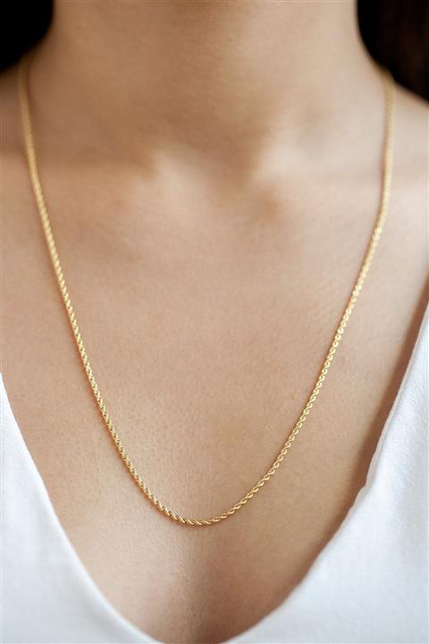 Cenova Kuyumculuk 14 Ayar Altın 55 Cm Halat Zincir Kolye