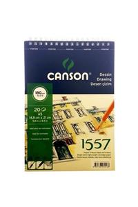 Canson A5-180 gr 1557 Desen Çizim Blok Resim Defteri Spiralli 20 Yp.