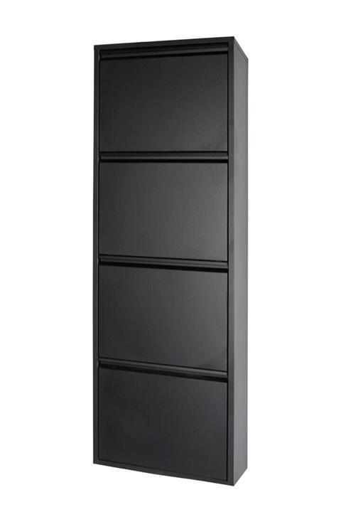 adlsteel 4'lü Metal Ayakkabılık (texture Siyah)