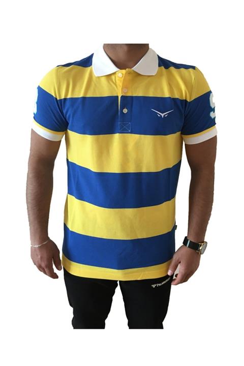 Fenerium Erkek Sarı Lacivert Fenerbahçe Polo Yaka Lisanslı T-shirt
