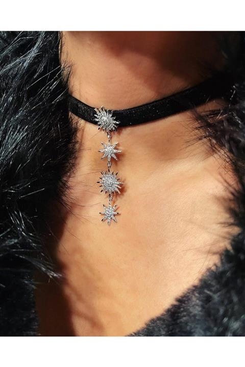 Bayemeyc Soriante Yıldız Kadife Kolye
