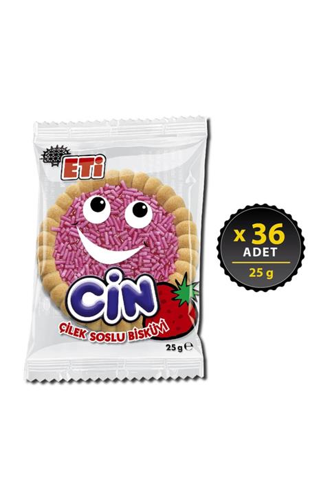 Eti Cin Tekli Çilekli 25 g x 36 Adet