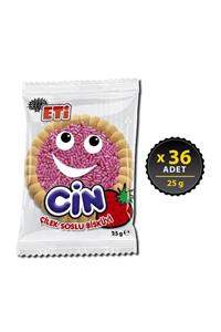 Eti Cin Tekli Çilekli 25 g x 36 Adet